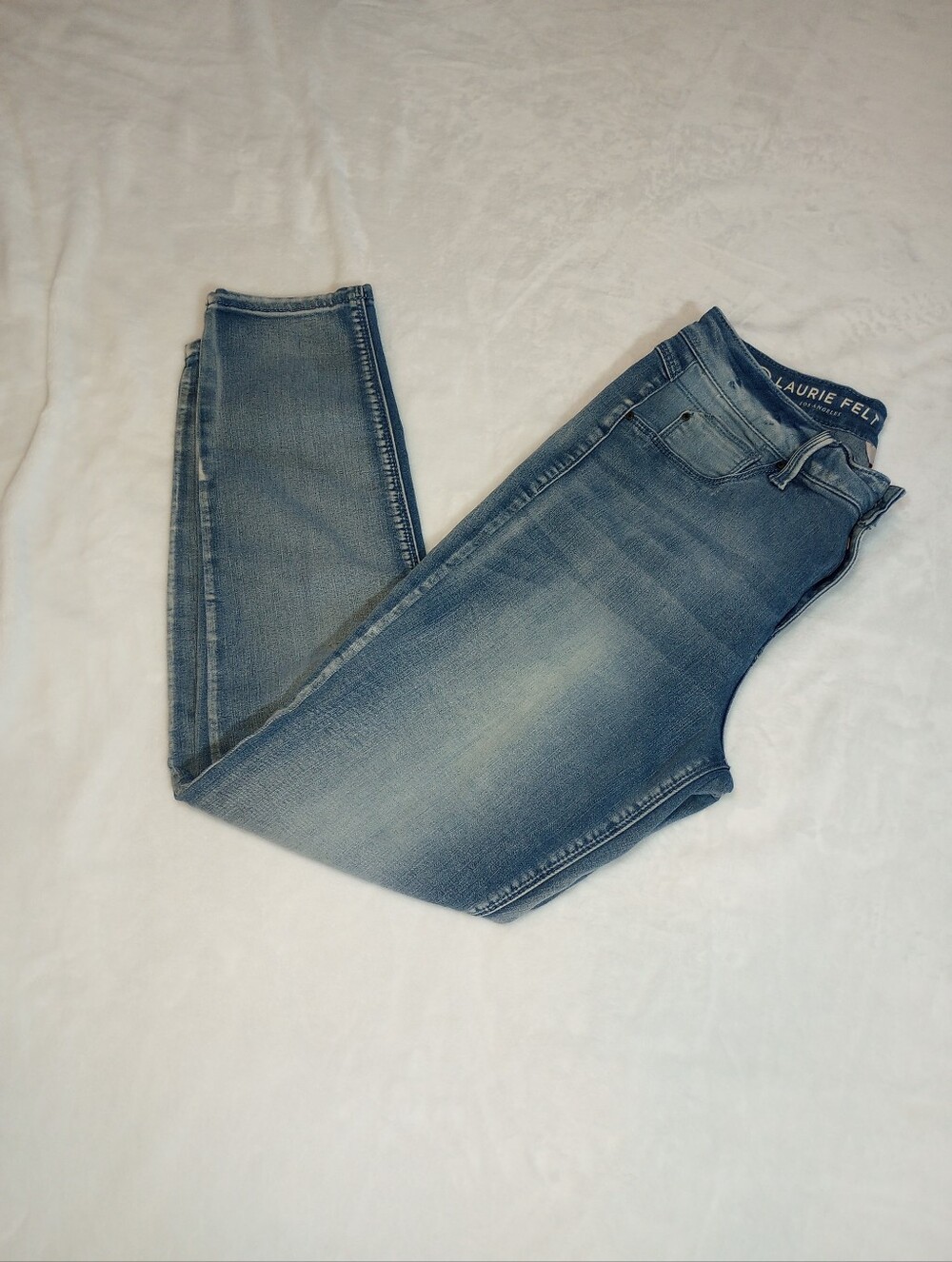Laurie Felt Light Wash Denim Stretchy High Rise Skinny Ankle Jeans Vital Stretch